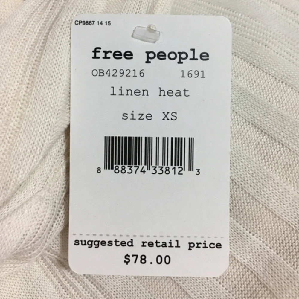 NWT Free People Creme Tunic XS - Picture 3 of 3